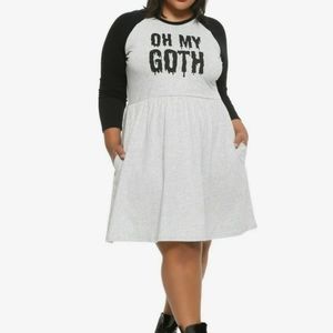 Hot Topic Y2K Size 2X Oh My Goth Raglan Skater Halloween Costume Dress …